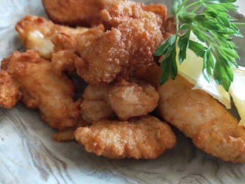 塩水でジューシー鶏の胸肉の唐揚げ